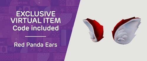 Exclusive virtual item red panda ears advertisement