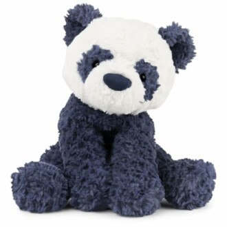 Fluffy Blue and White Panda Plush Toy