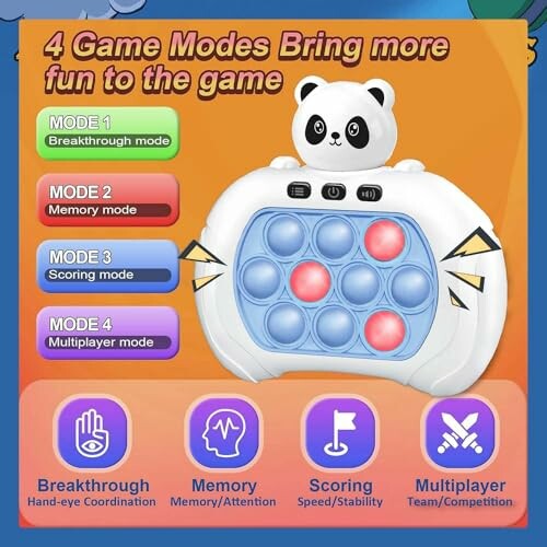 Game controller with panda design and multiple modes.