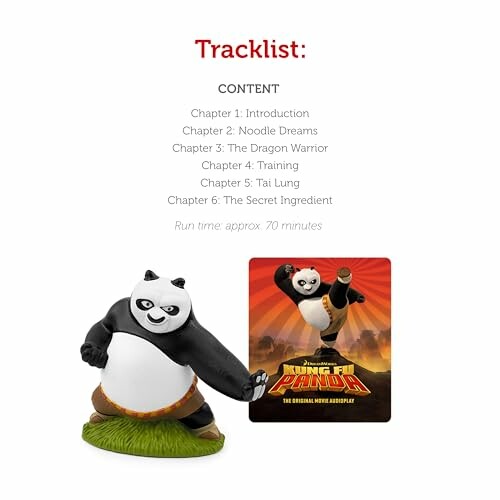 Kung Fu Panda DVD tracklist with Po figurine.