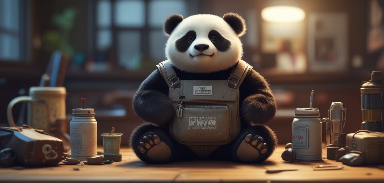 Panda backpack features image