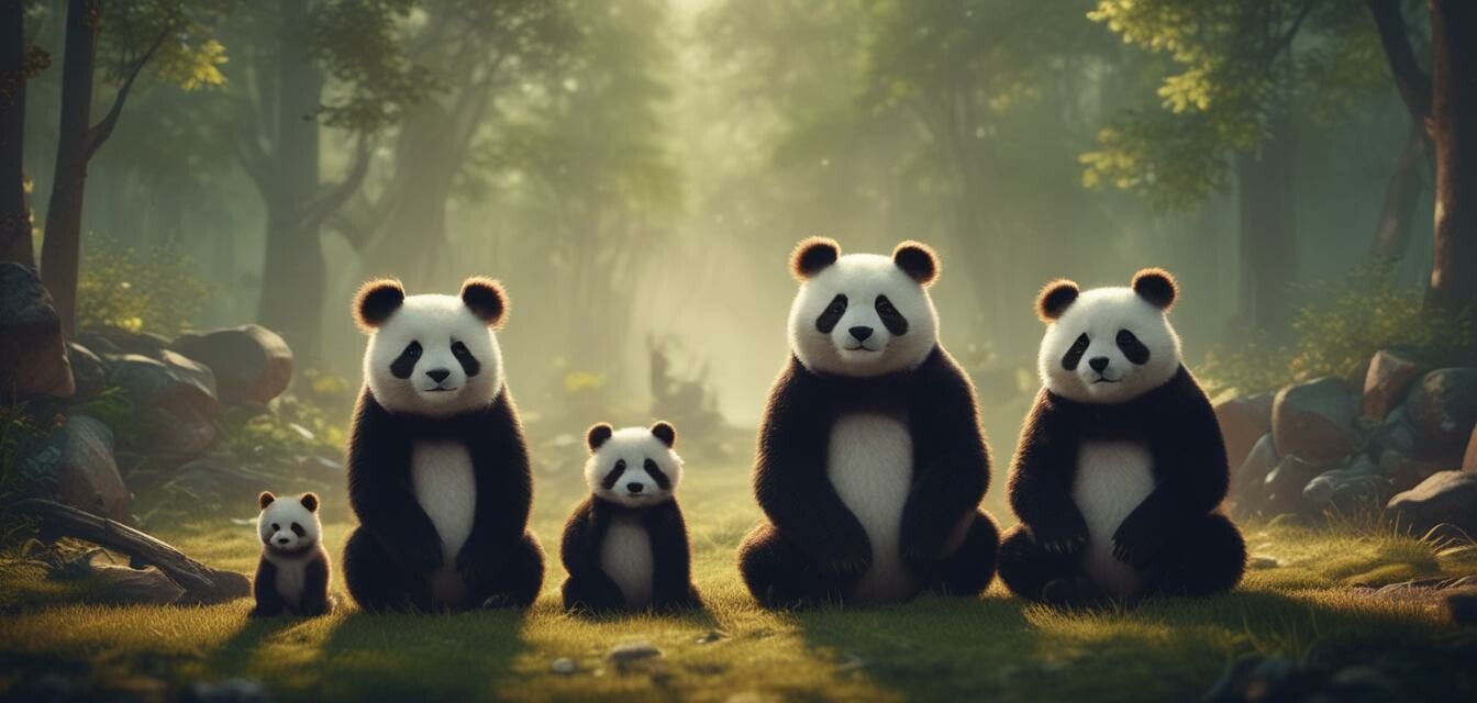 Panda family