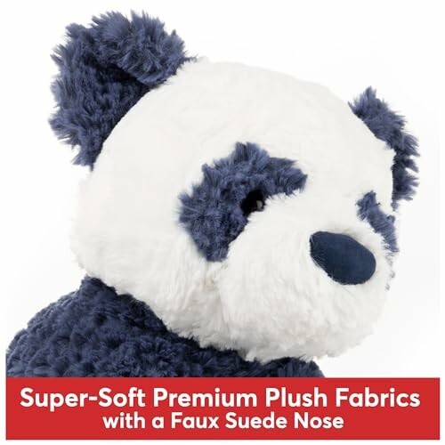 A Super-Soft Plush Panda Toy with a Faux Suede Nose