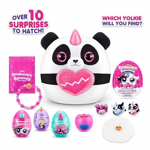 Rainbocorns egg toy set with panda and surprise eggs