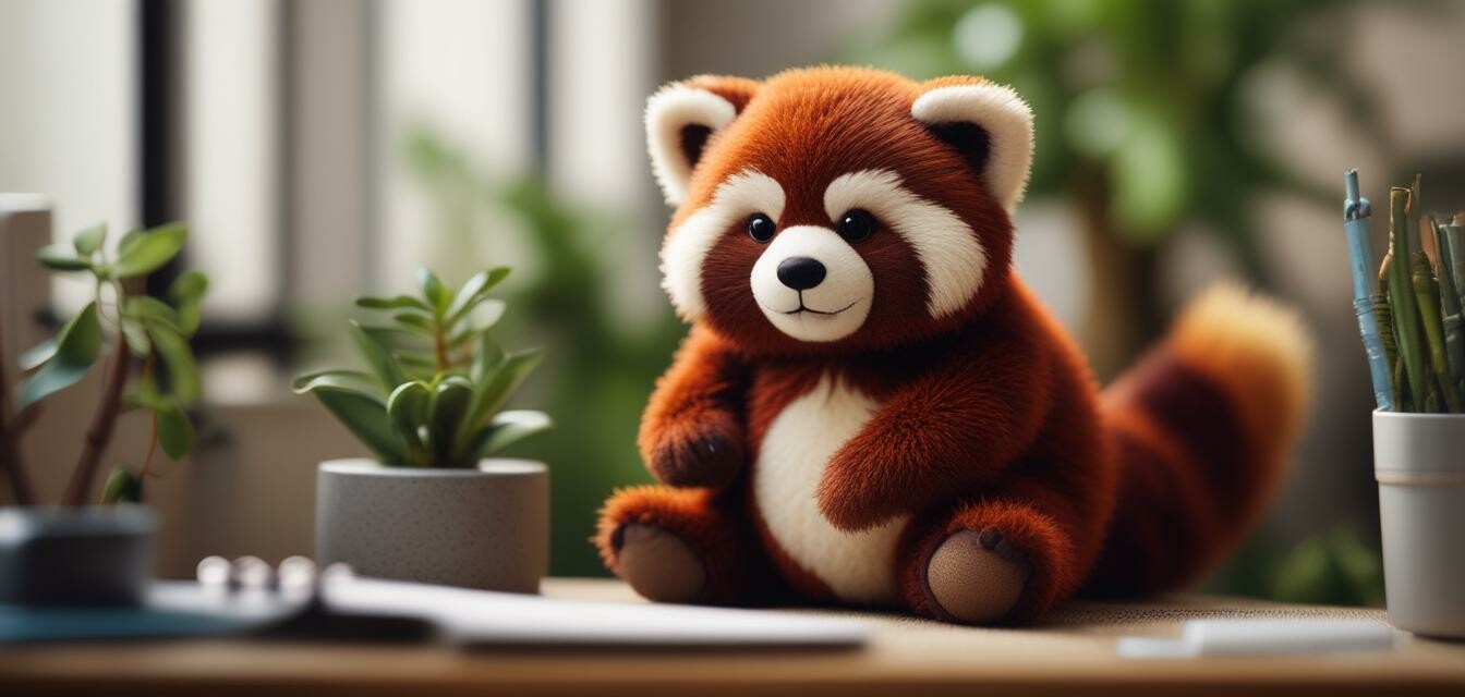 Red Panda Plush Decor