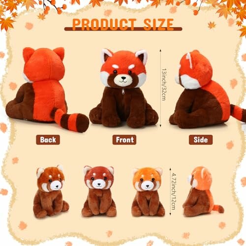 Syhood Red Panda Plush Toys 5 Pcs Family Set